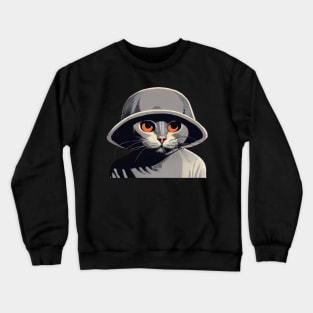 Soldier Cat Crewneck Sweatshirt